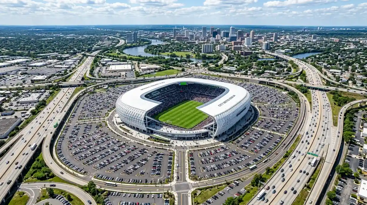 Na 16 staidiam ag Corn an Domhain FIFA 2026 i SAM Meicsiceo agus Ceanada